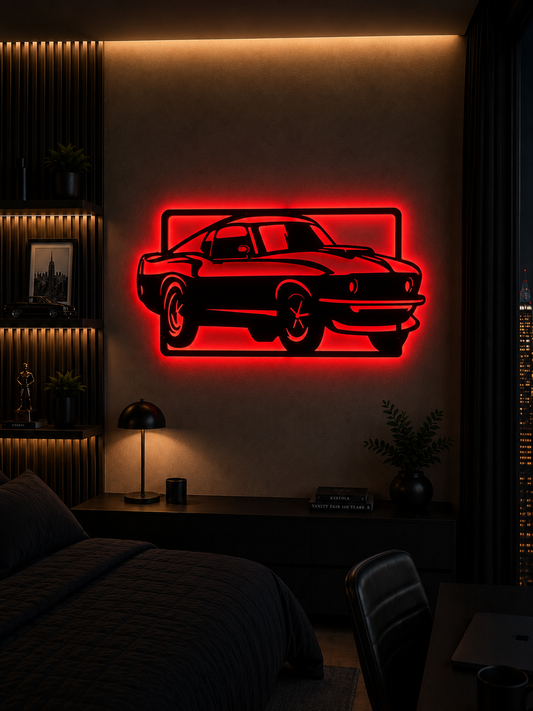 Klasik Mustang '69 - Çerçeveli Metal Tablo