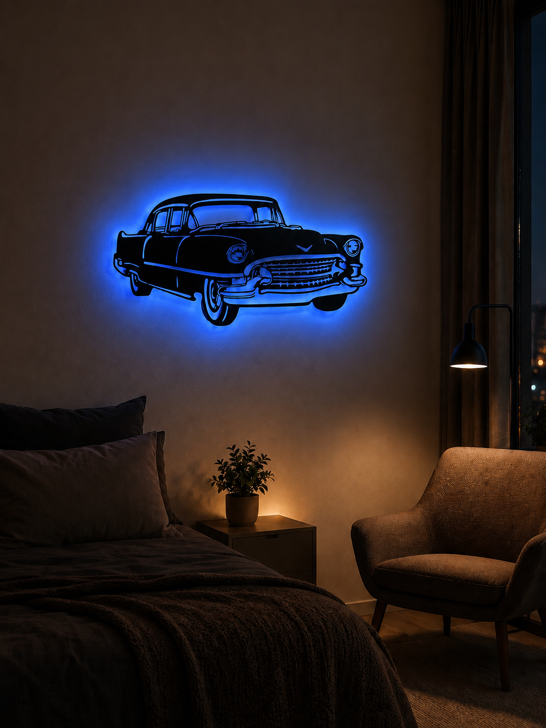 Klasik 50's Chevy - Metal Duvar Sanatı