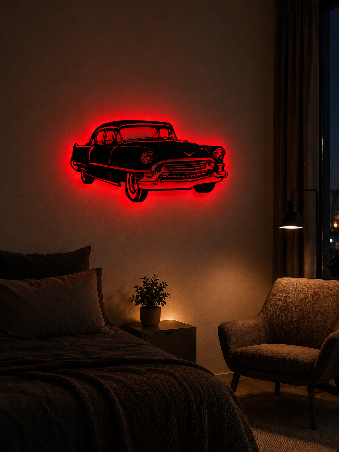 Klasik 50's Chevy - Metal Duvar Sanatı