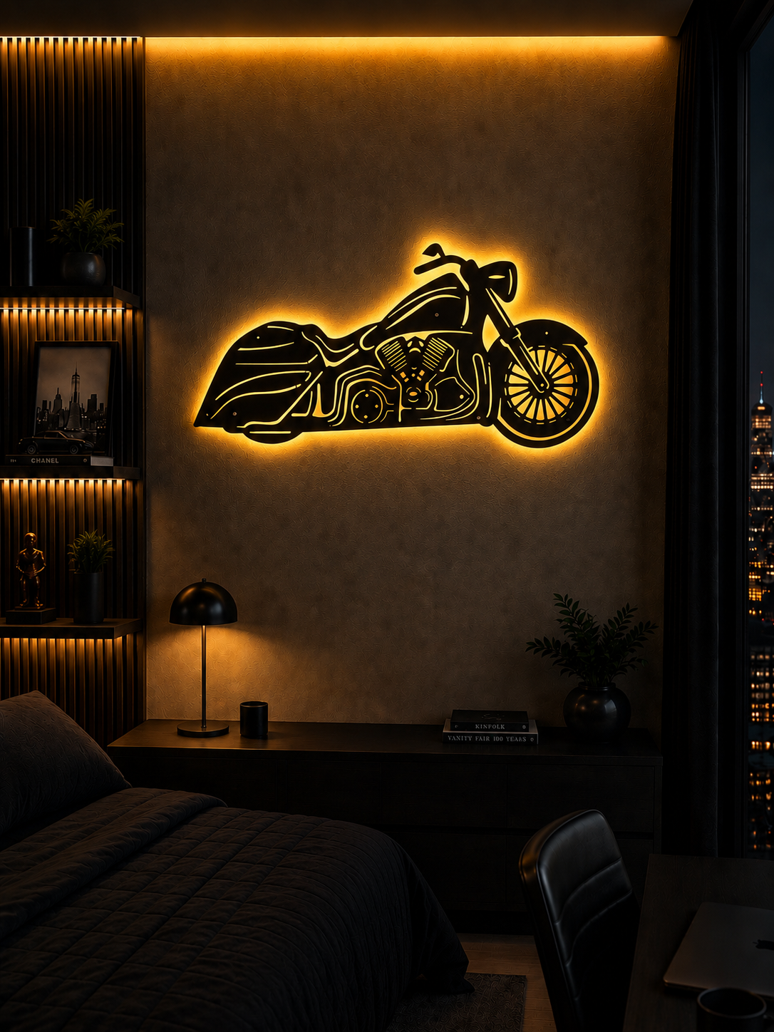 Şehir Gezgini: Bagger Cruiser - Metal Duvar Sanatı