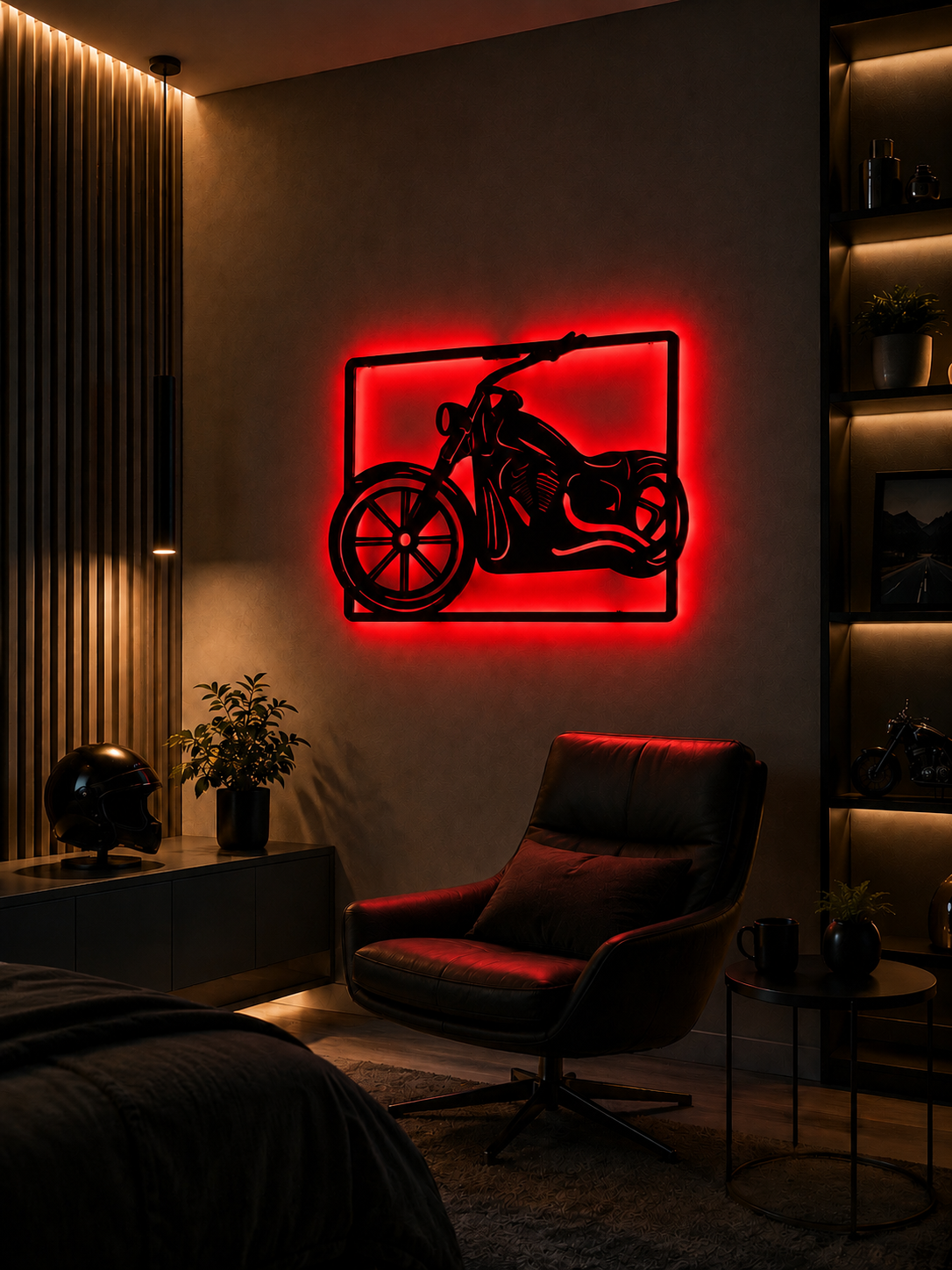 Özgür Ruh: Chopper Klasik - Çerçeveli Metal Tablo