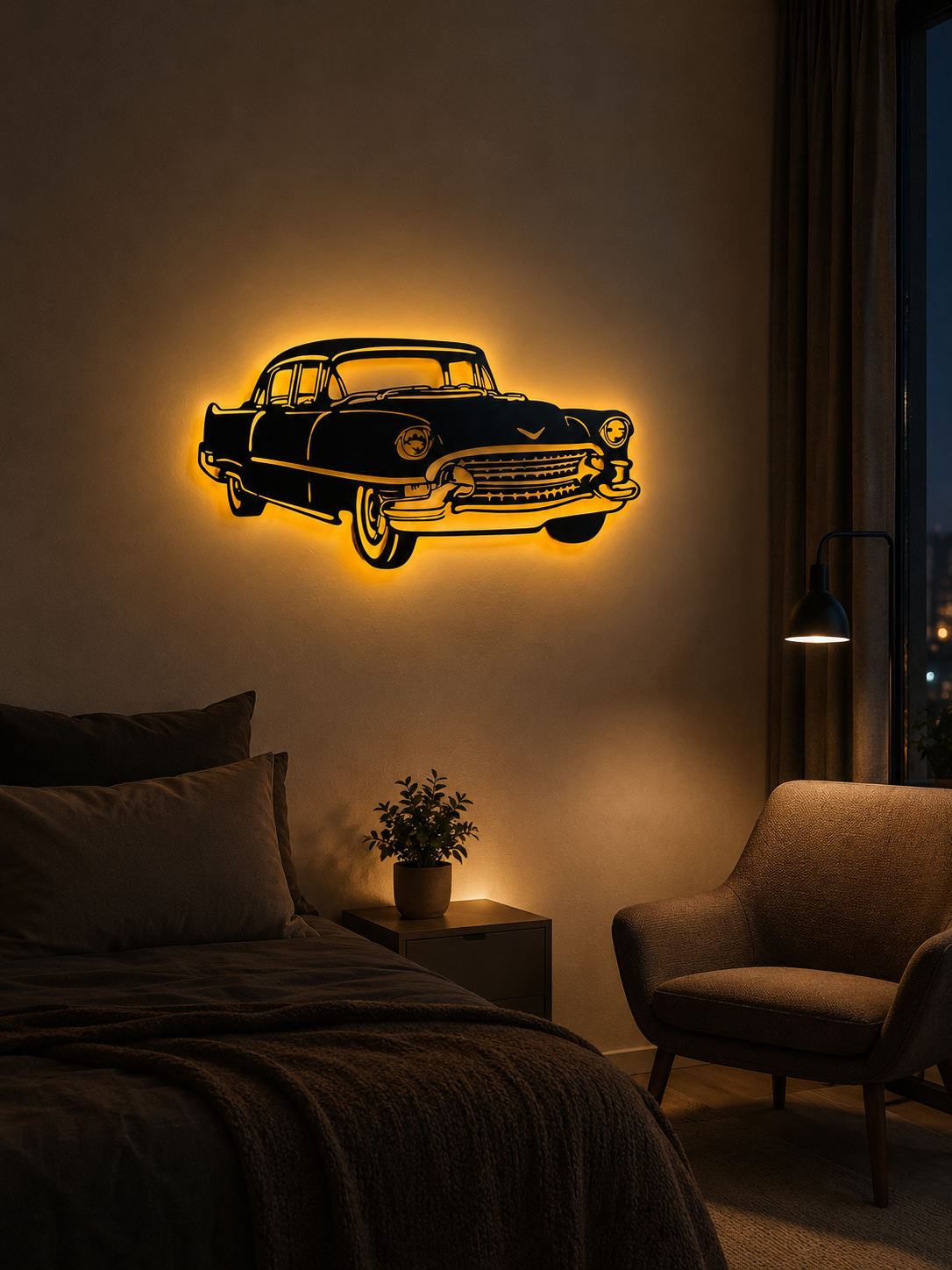 Klasik 50's Chevy - Metal Duvar Sanatı
