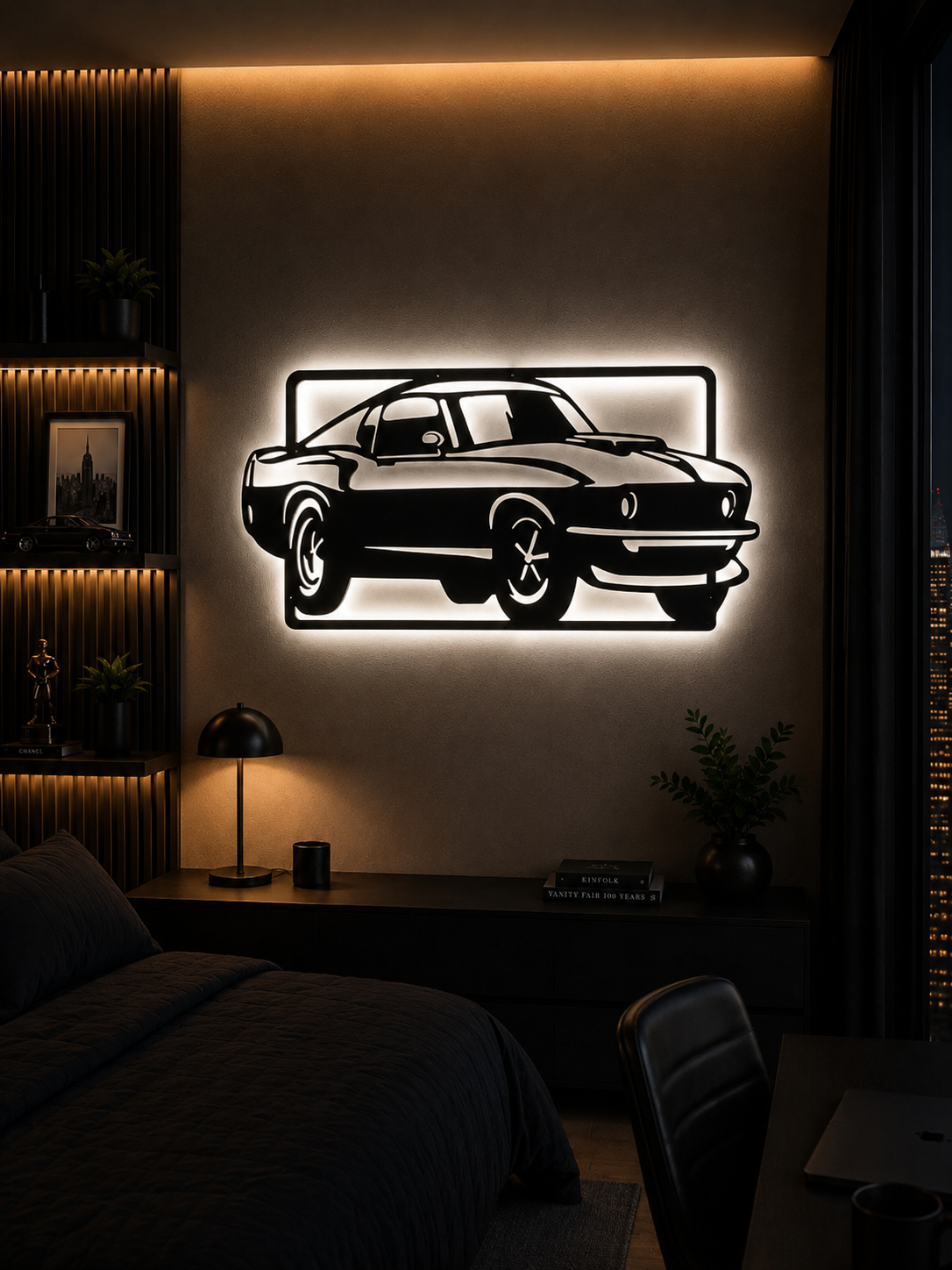 Klasik Mustang '69 - Çerçeveli Metal Tablo