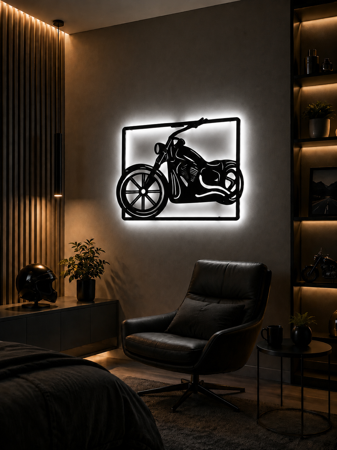 Özgür Ruh: Chopper Klasik - Çerçeveli Metal Tablo
