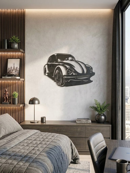 Klasik Vosvos Beetle - Metal Duvar Sanatı
